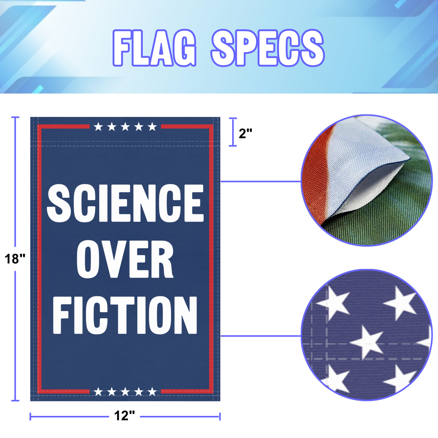 Science Over Fiction Garden Flag