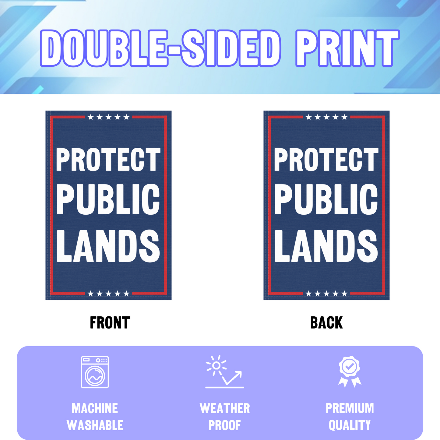 Protect Public Lands Garden Flag