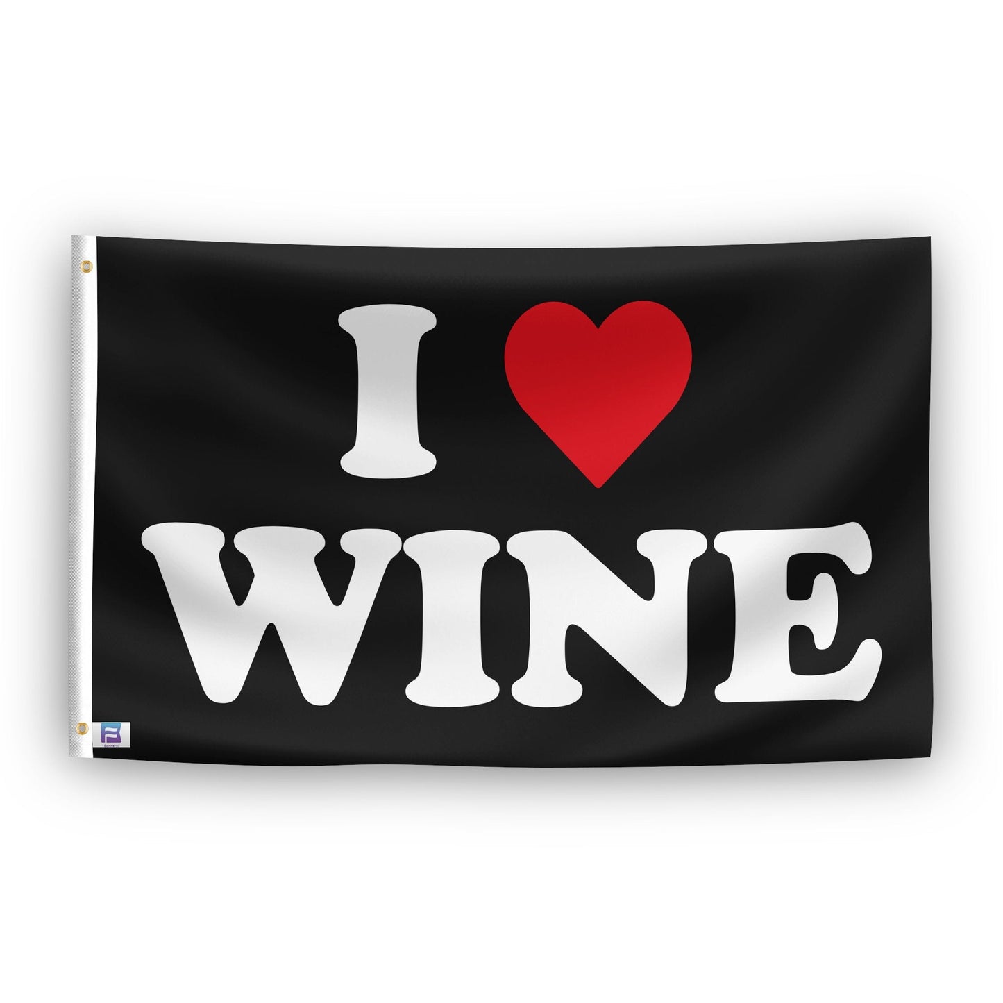 I Love Wine Flag