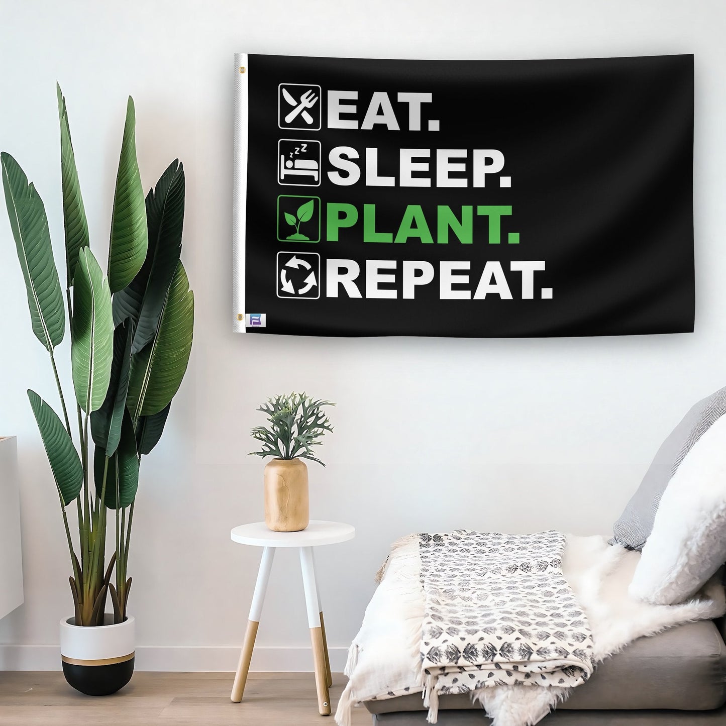 Eat Sleep Plant Repeat Flag