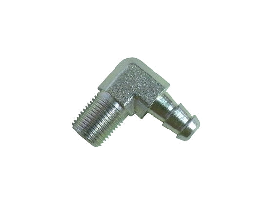 KM KM40 90-Degree Fuel Fitting - 1/8" NPT to 1/4" Barb - Universal Kart Class