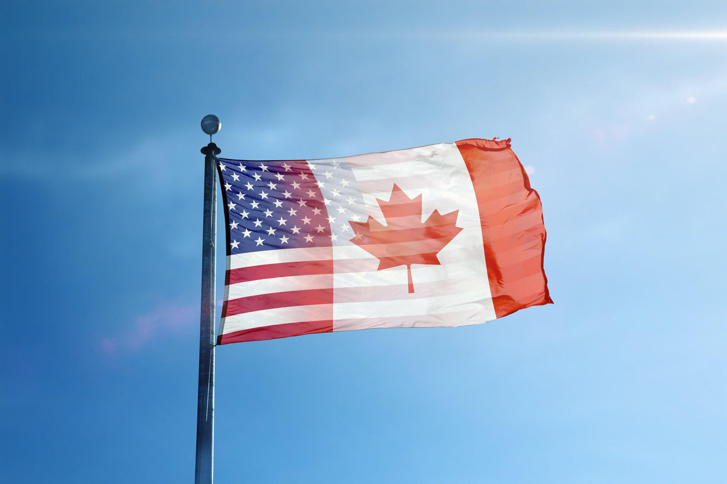 Canadian American Hybrid Flag