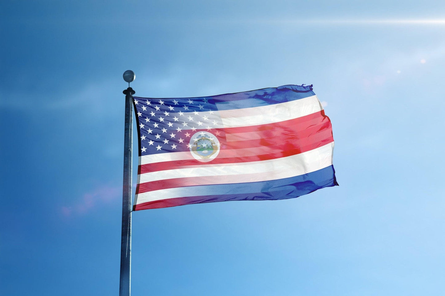 Costa Rican American Hybrid Flag