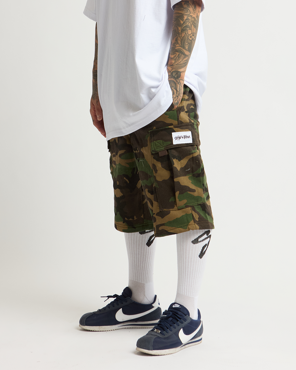 Fleece Cargo Shorts