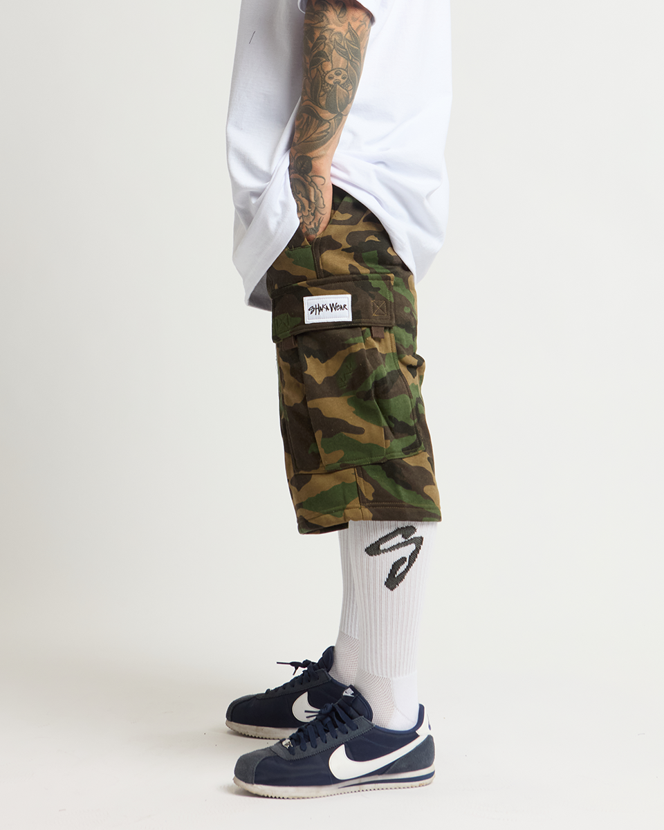 Fleece Cargo Shorts