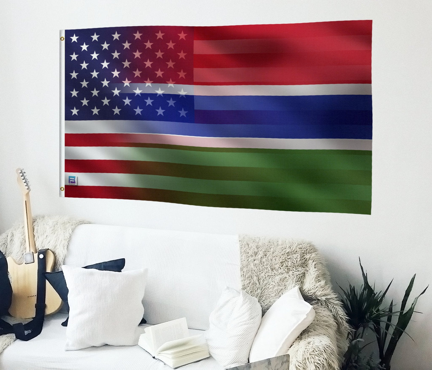 Gambian American Hybrid Flag