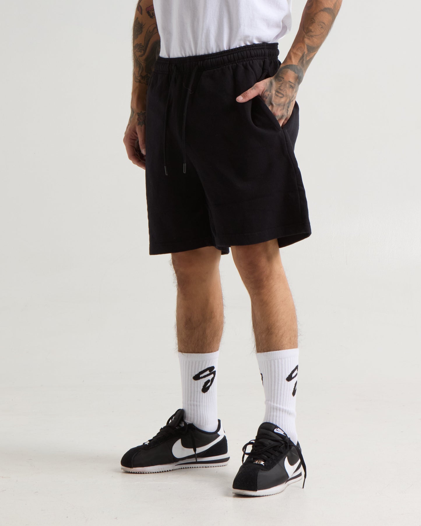 Garment Dye Fleece Mens Shorts