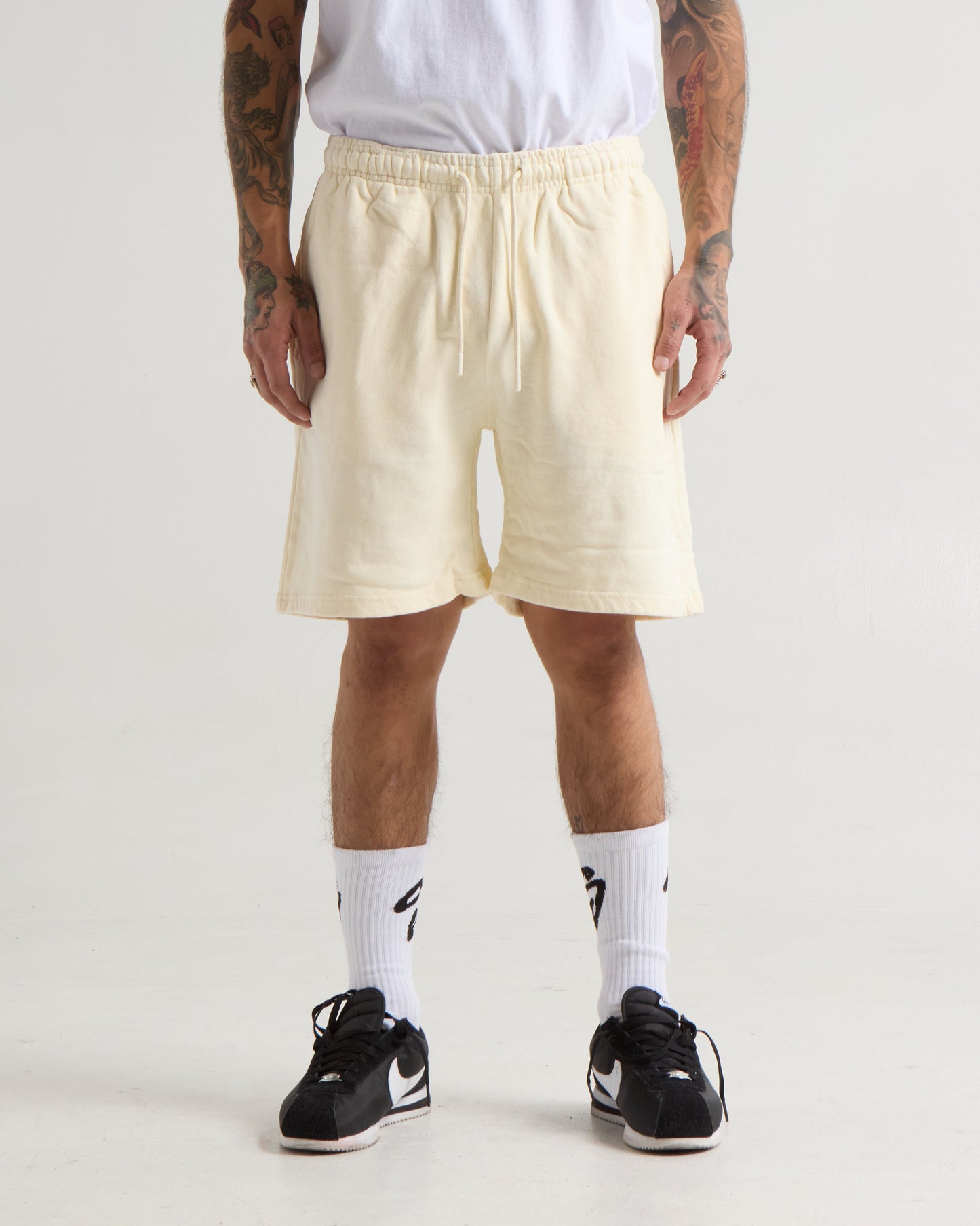 Garment Dye Fleece Mens Shorts