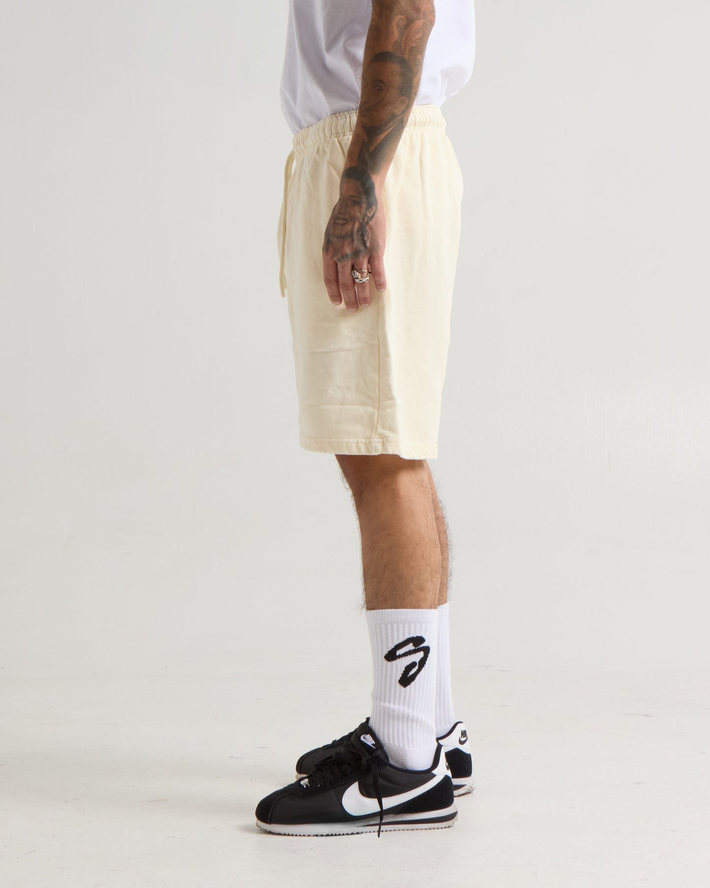 Garment Dye Fleece Mens Shorts