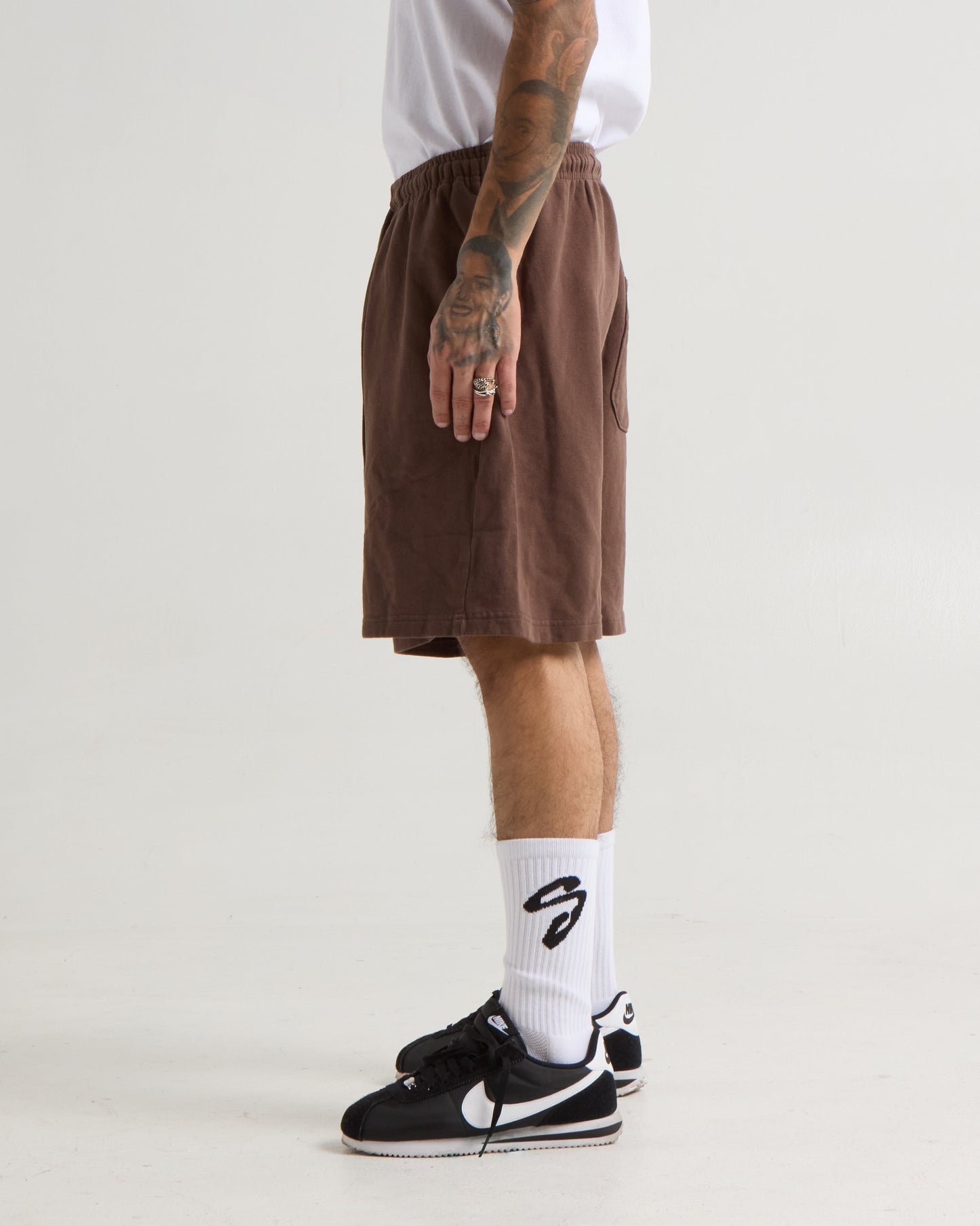 Garment Dye Fleece Mens Shorts
