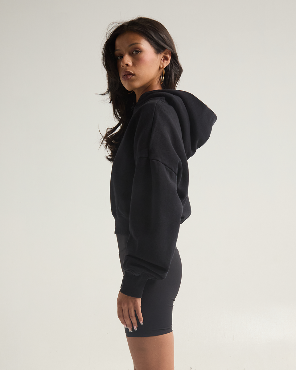 Women's Garment Dye Cropped Hoodie