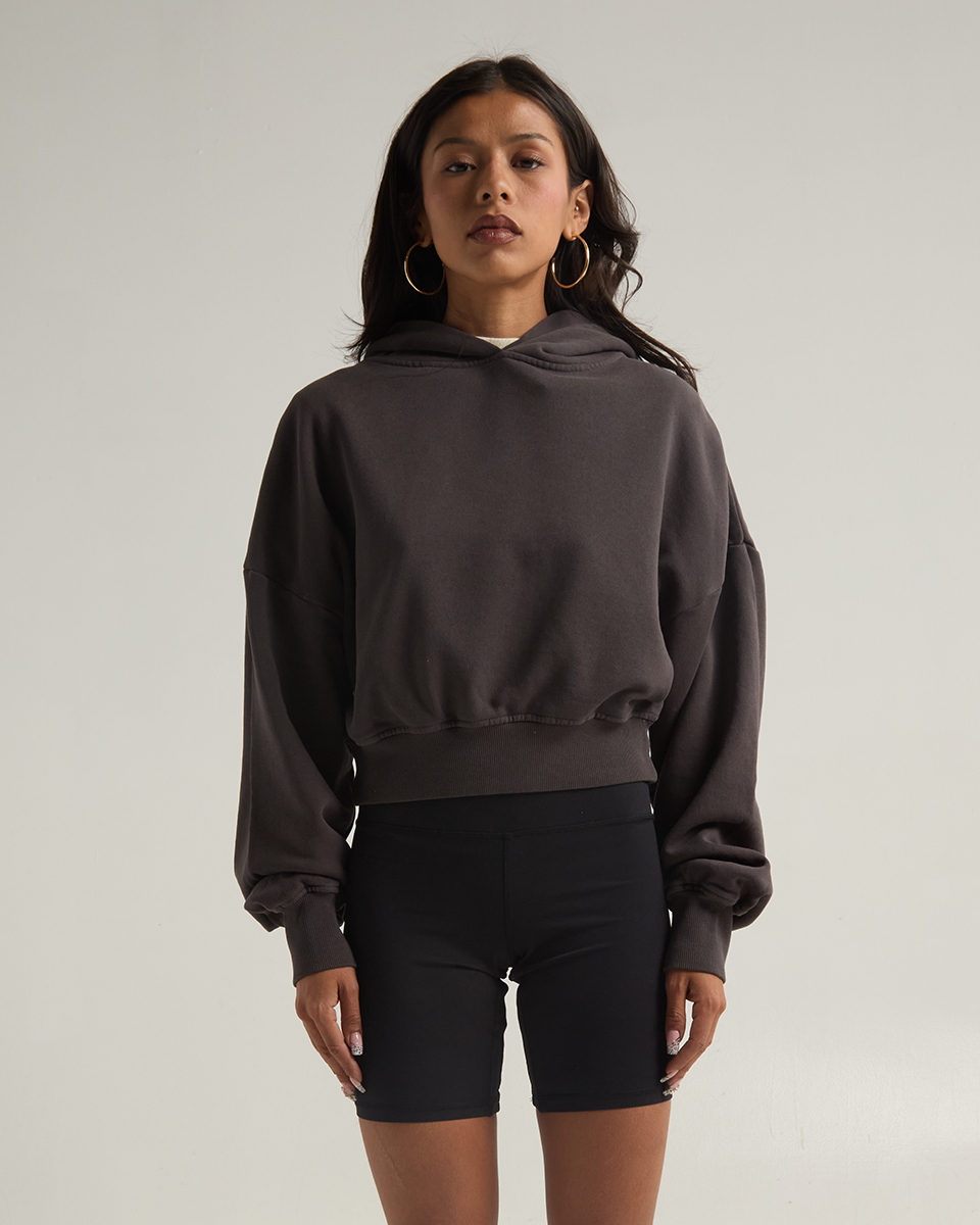 Women's Garment Dye Cropped Hoodie