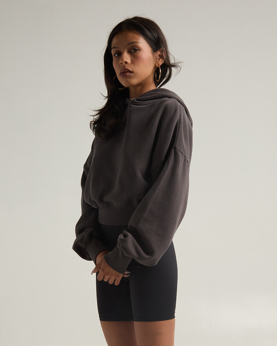 Women's Garment Dye Cropped Hoodie