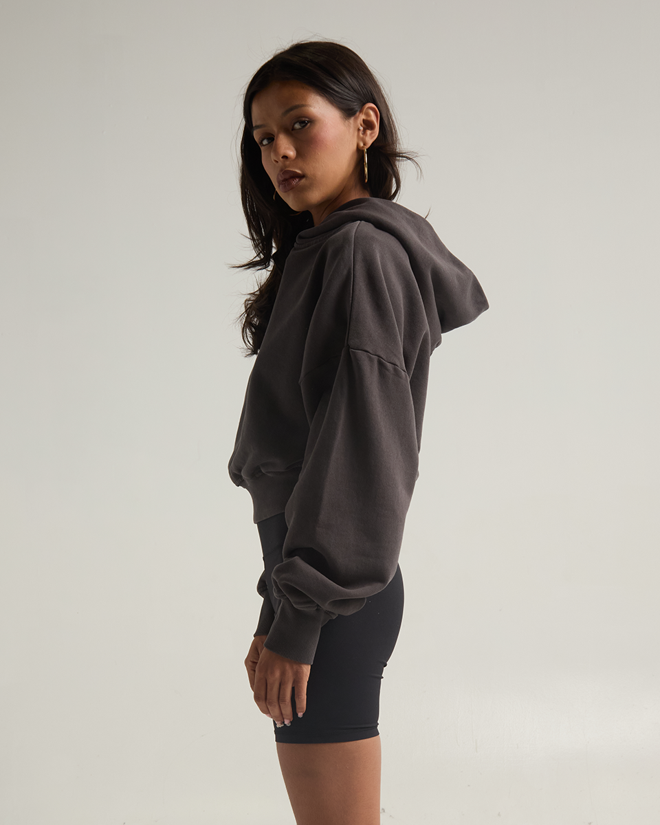 Women's Garment Dye Cropped Hoodie