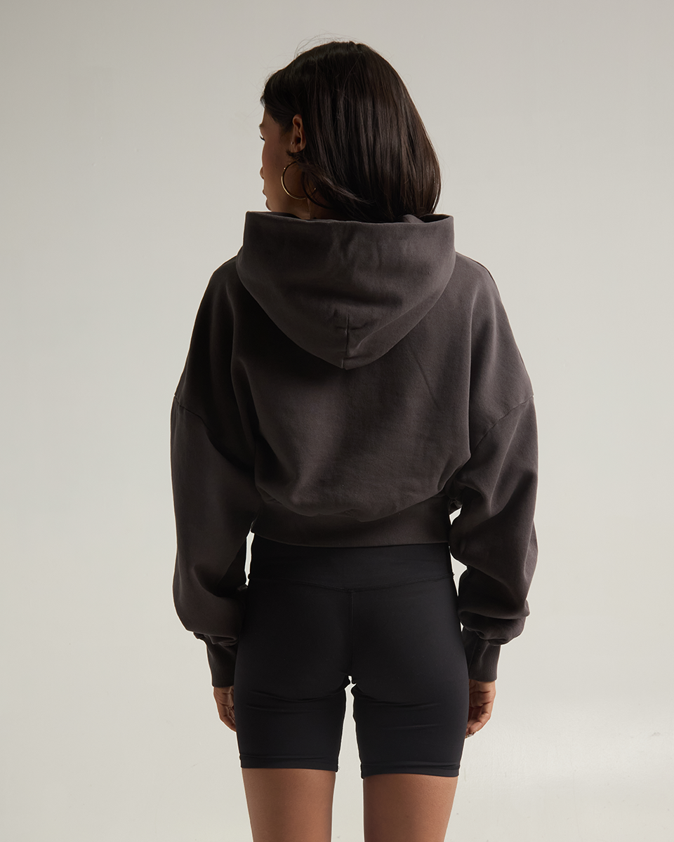 Women's Garment Dye Cropped Hoodie