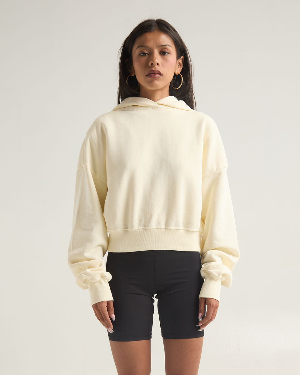 Women's Garment Dye Cropped Hoodie