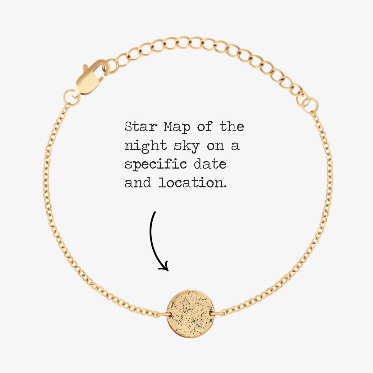 Custom Minimal Star Map Bracelet Set