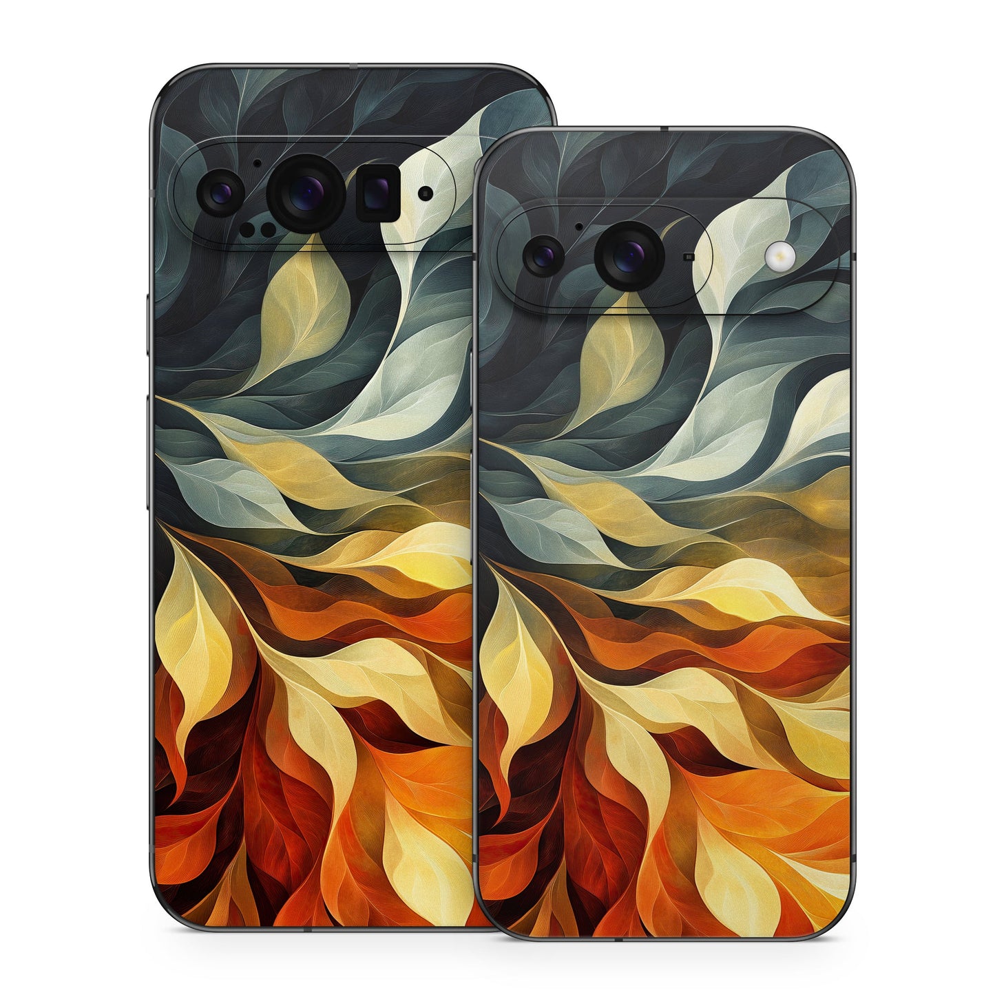 Orange and Charcoal - Google Pixel 9 Skin