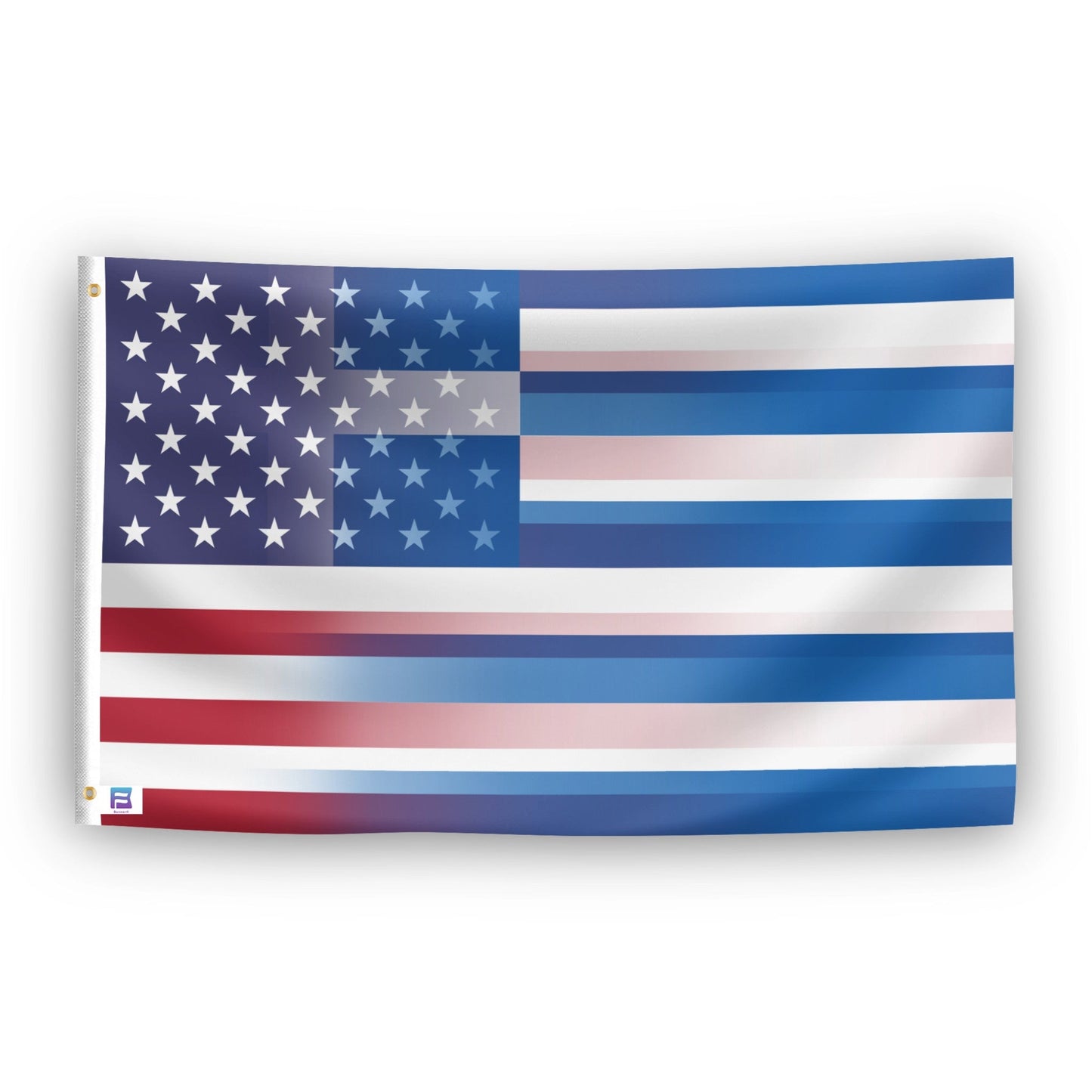 Greek American Hybrid Flag