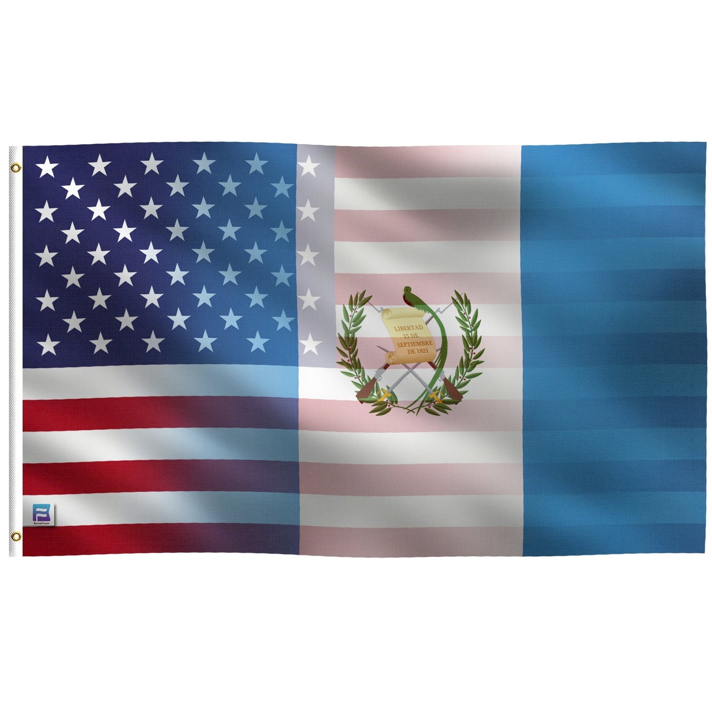 Guatemalan American Hybrid Flag
