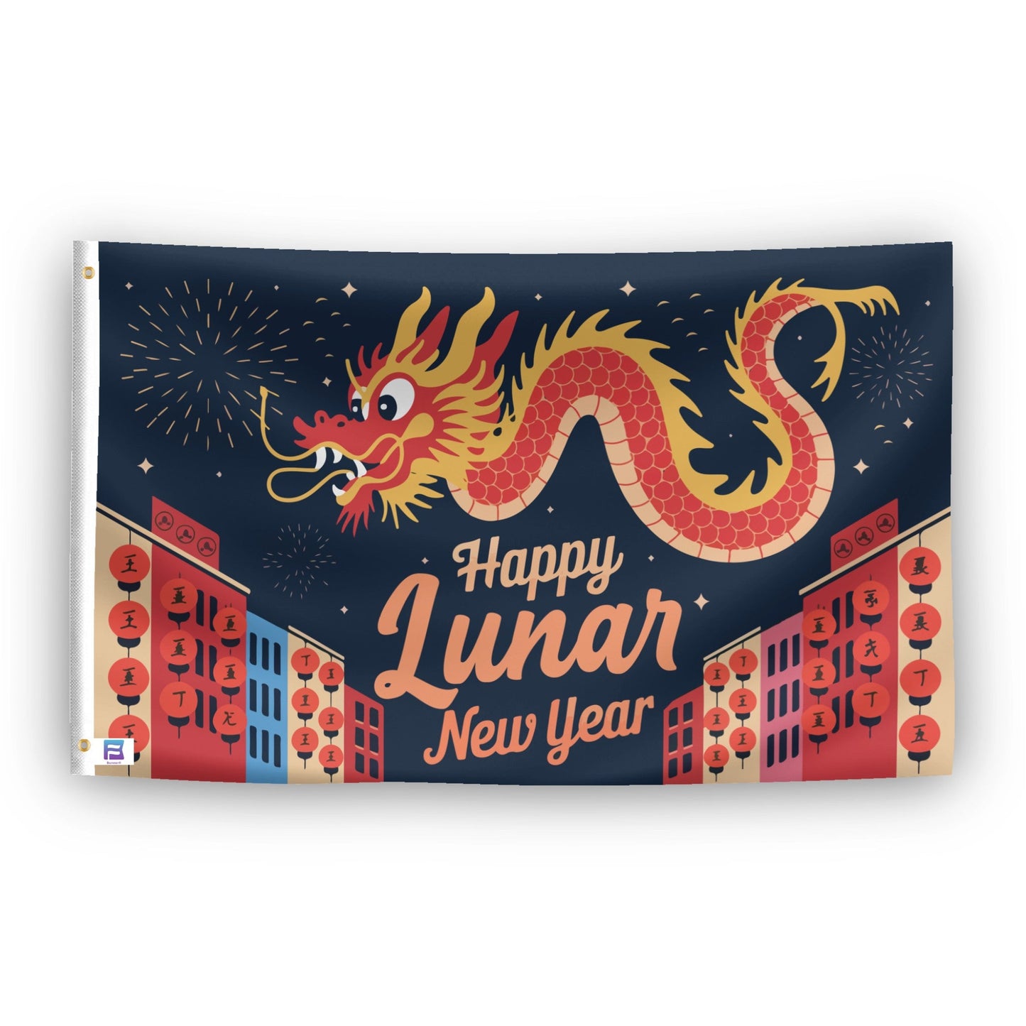 Happy Lunar New Year Flag