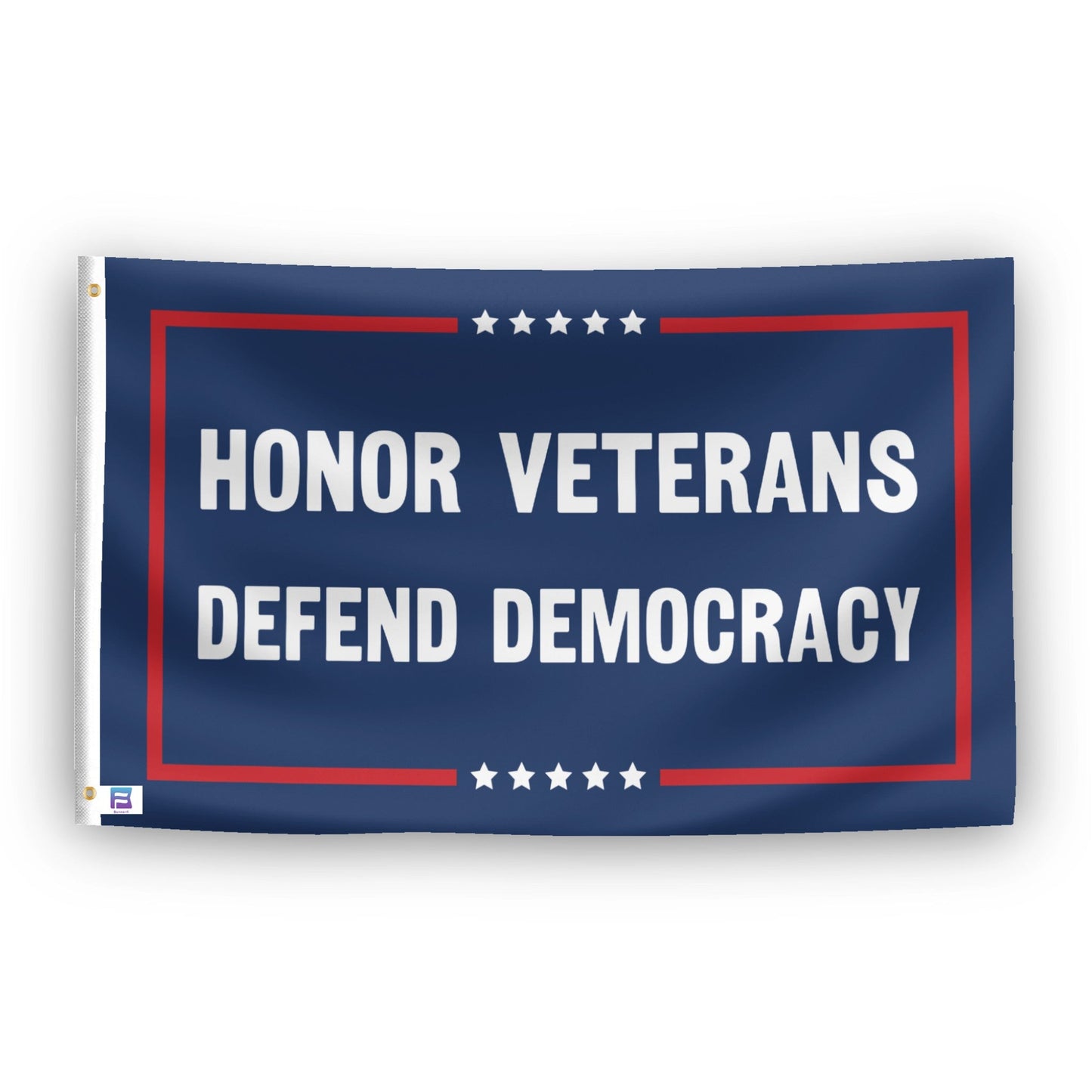 Honor Veterans, Defend Democracy Political Flag