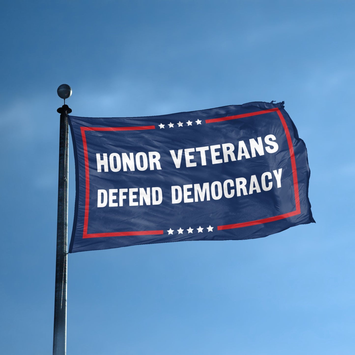 Honor Veterans, Defend Democracy Political Flag