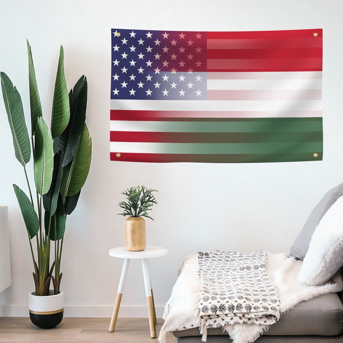 Hungarian American Hybrid Flag