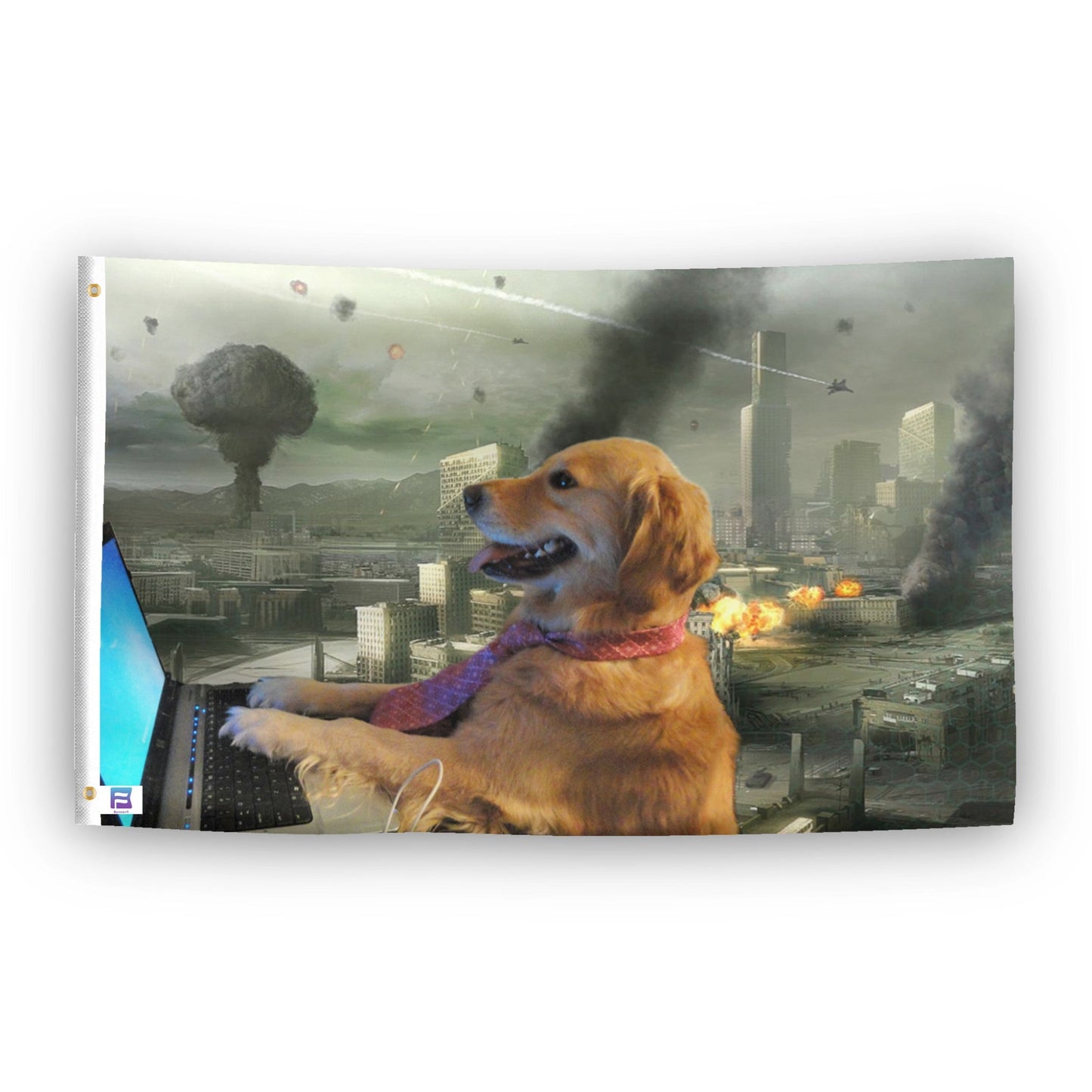 I Have No Idea What I'm Doing Computer Dog Flag