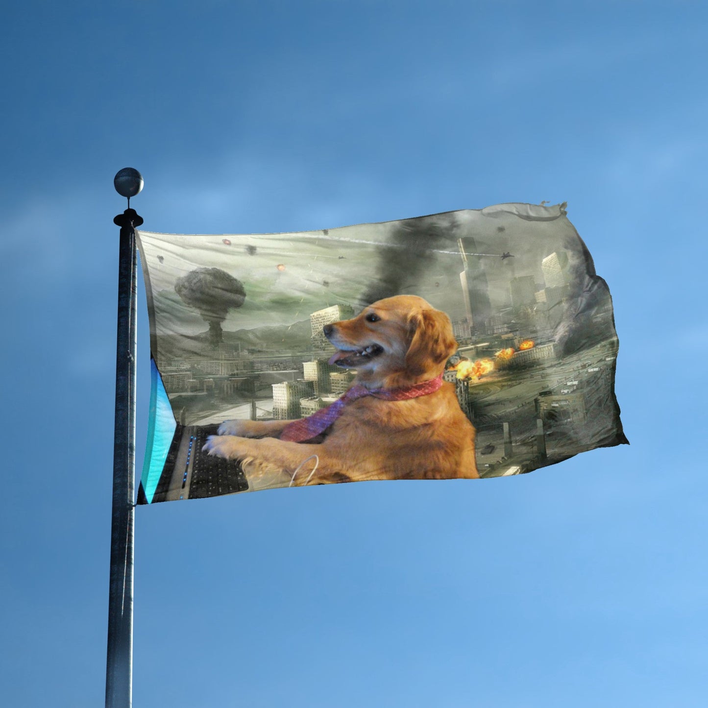 I Have No Idea What I'm Doing Computer Dog Flag