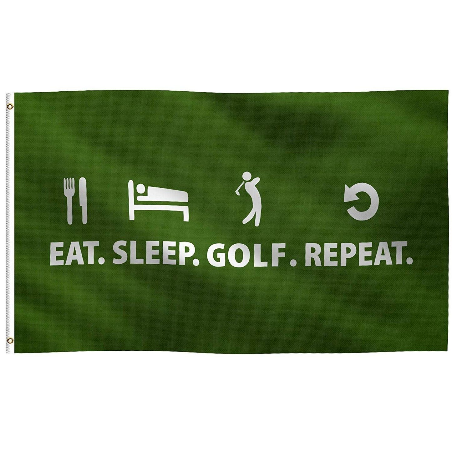 Eat. Sleep. Golf. Repeat Flag