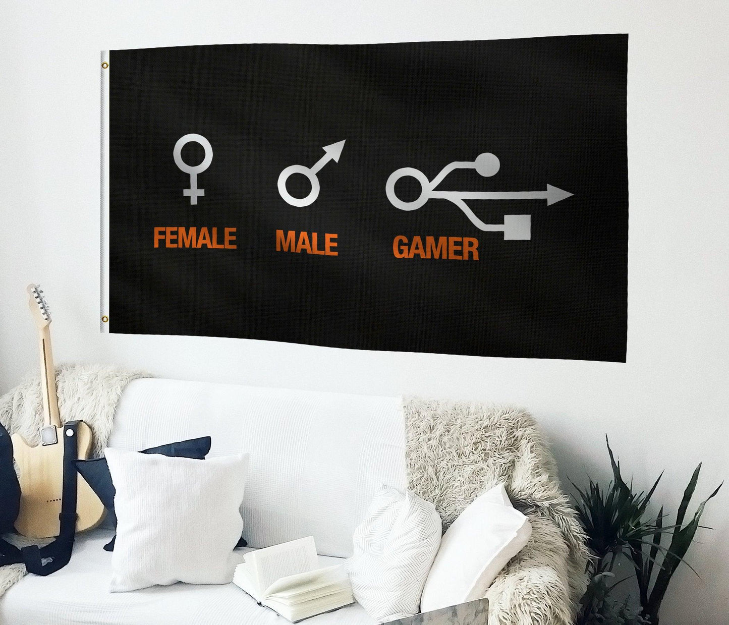 Female Male Gamer Neutral Flag