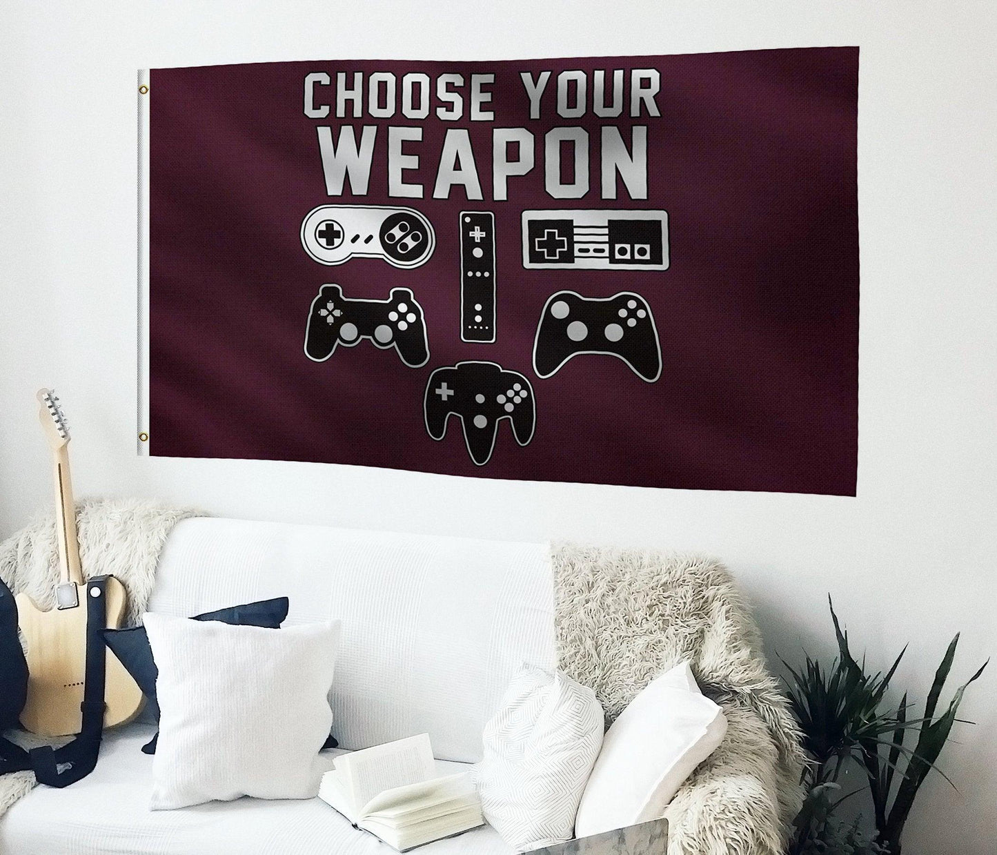 Choose Your Weapon Flag (Maroon)