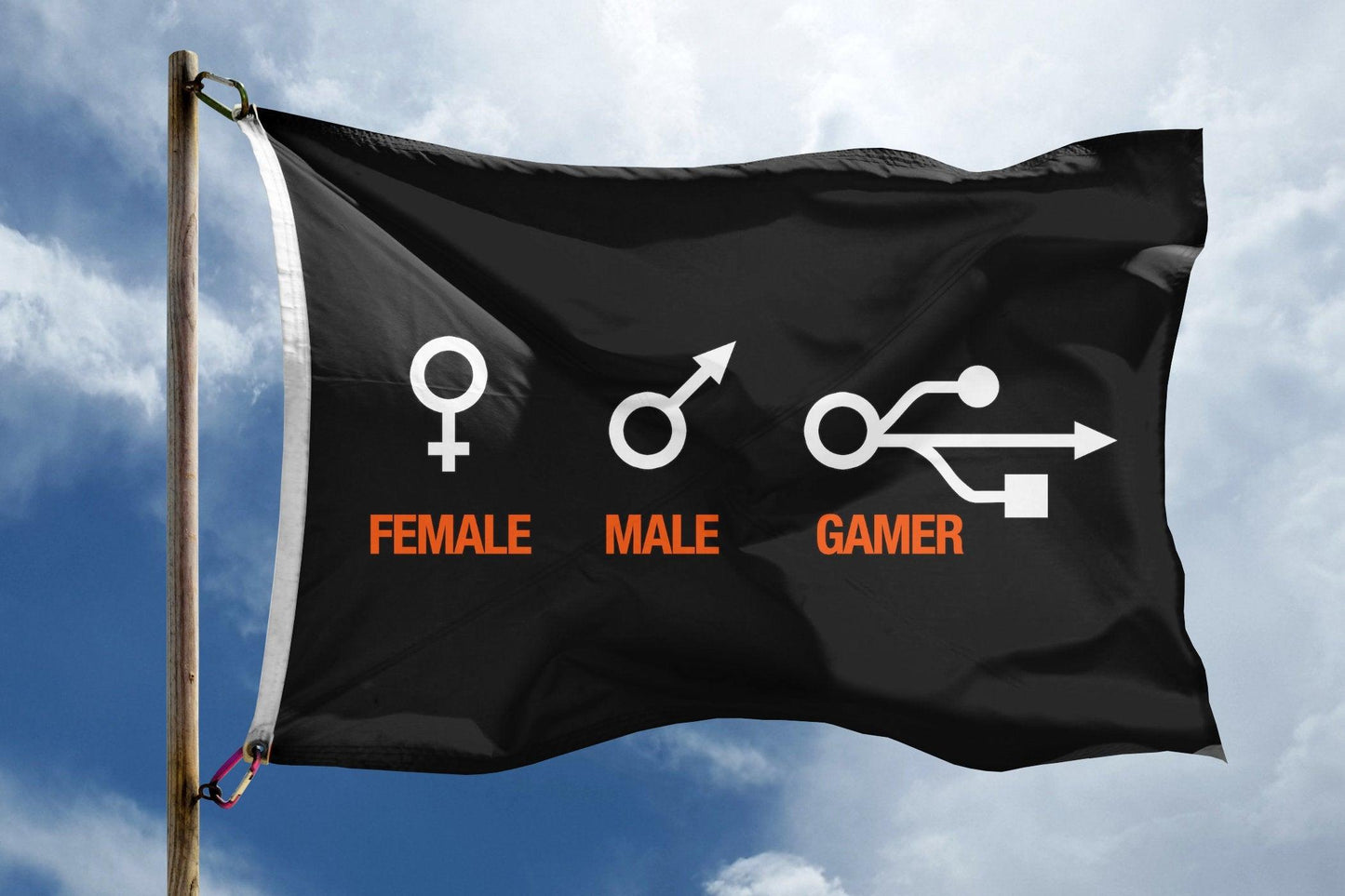 Female Male Gamer Neutral Flag