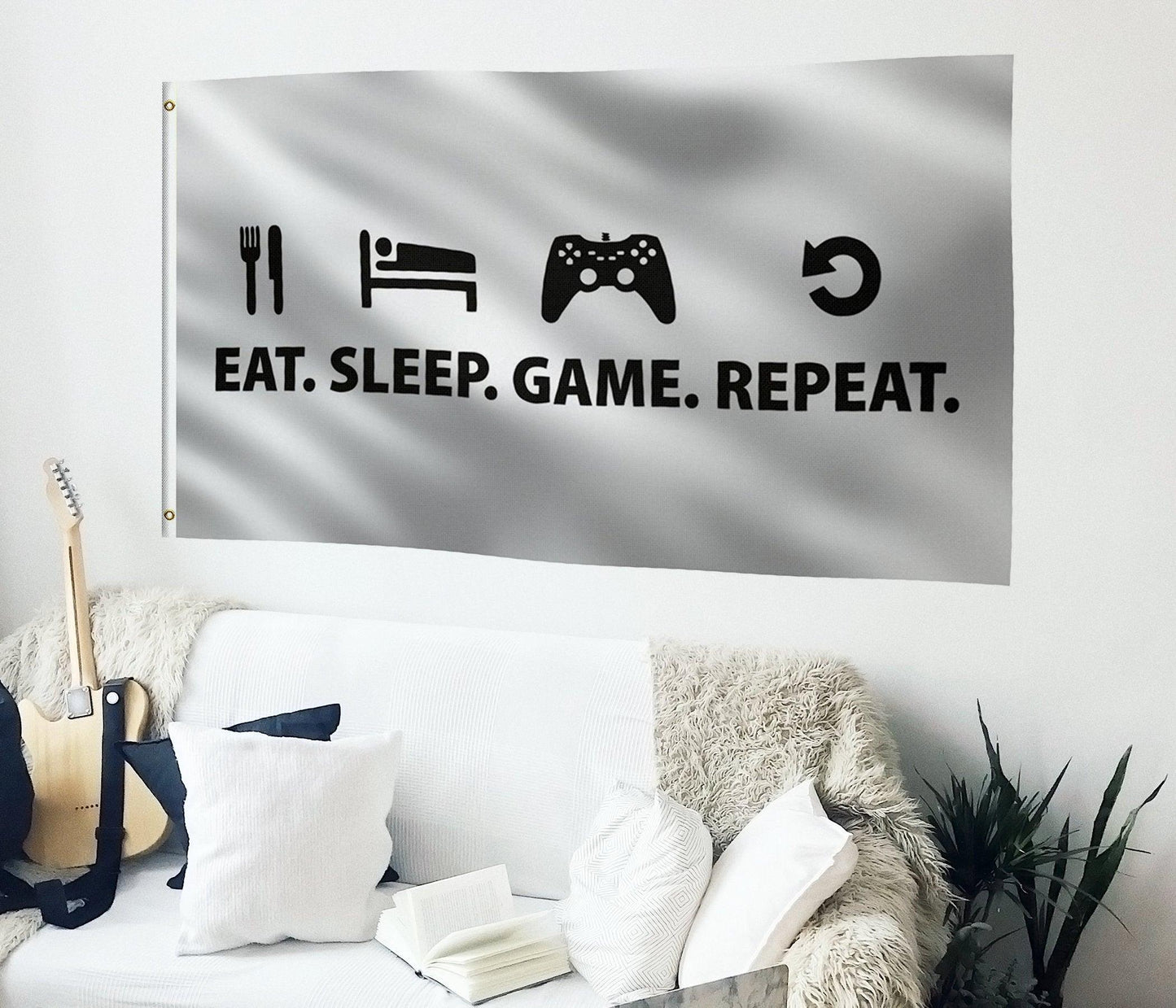 Eat. Sleep. Game. Repeat. Flag