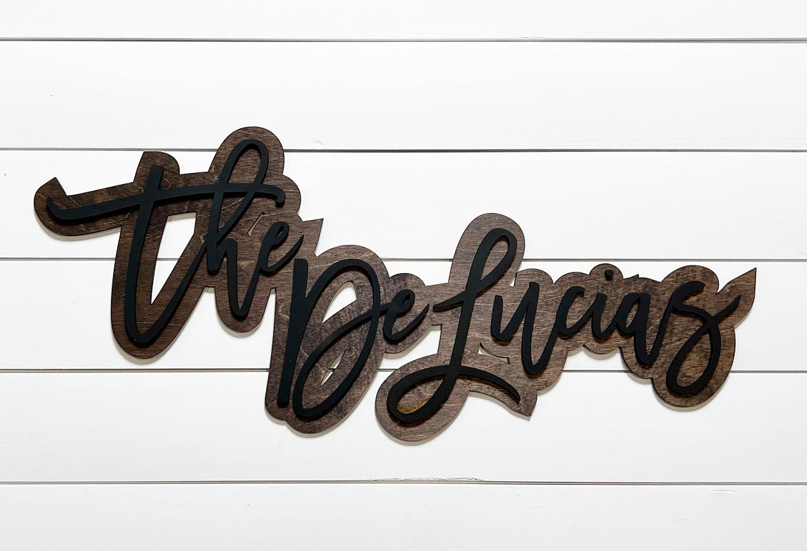 Custom 3D name sign