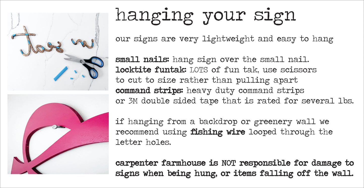 Welcome Wooden Sign