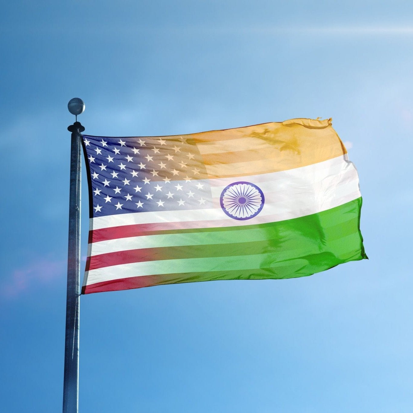 Indian American Hybrid Flag