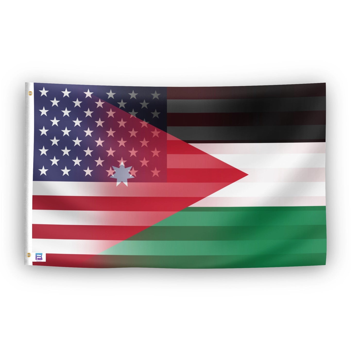 Jordanian American Hybrid Flag