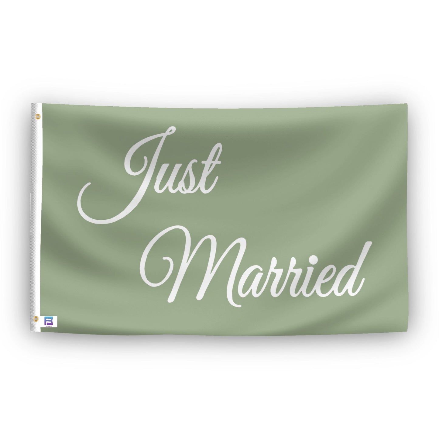 Just Married Sage Flag