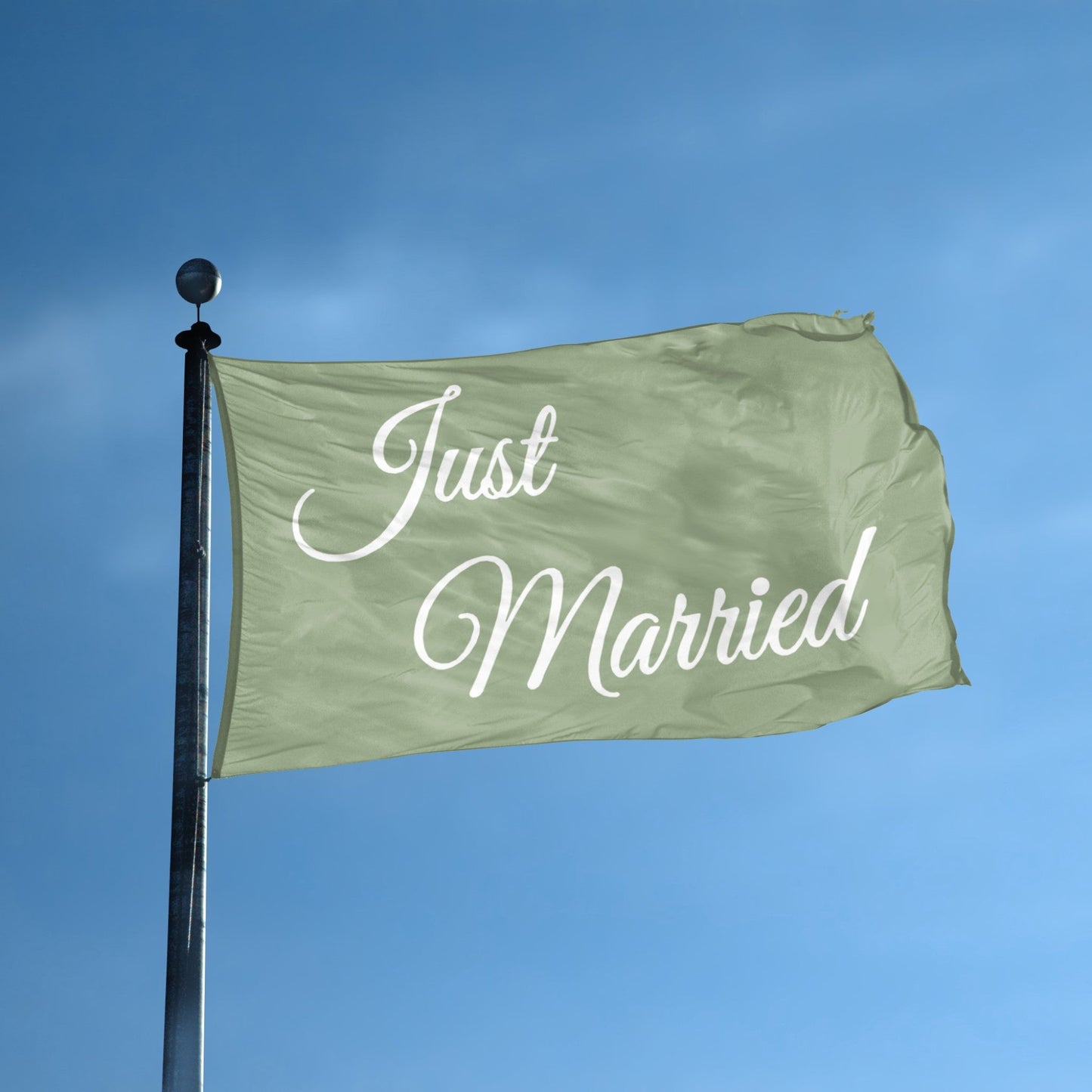 Just Married Sage Flag
