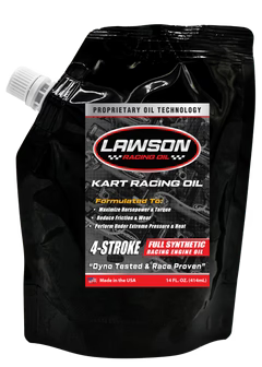 Lawson Oil 14oz Pouch for Convenient Kart Engine Lubrication