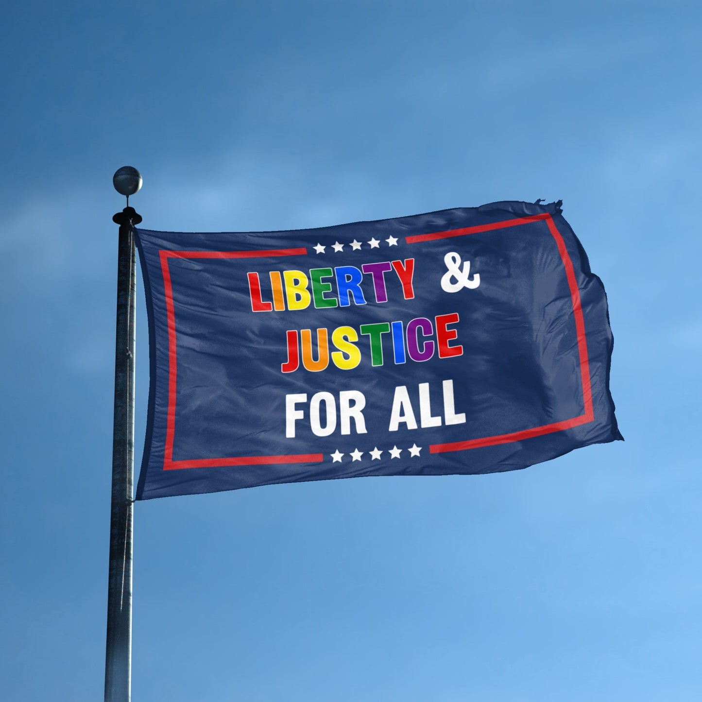 Liberty & Justice For All Pride Flag