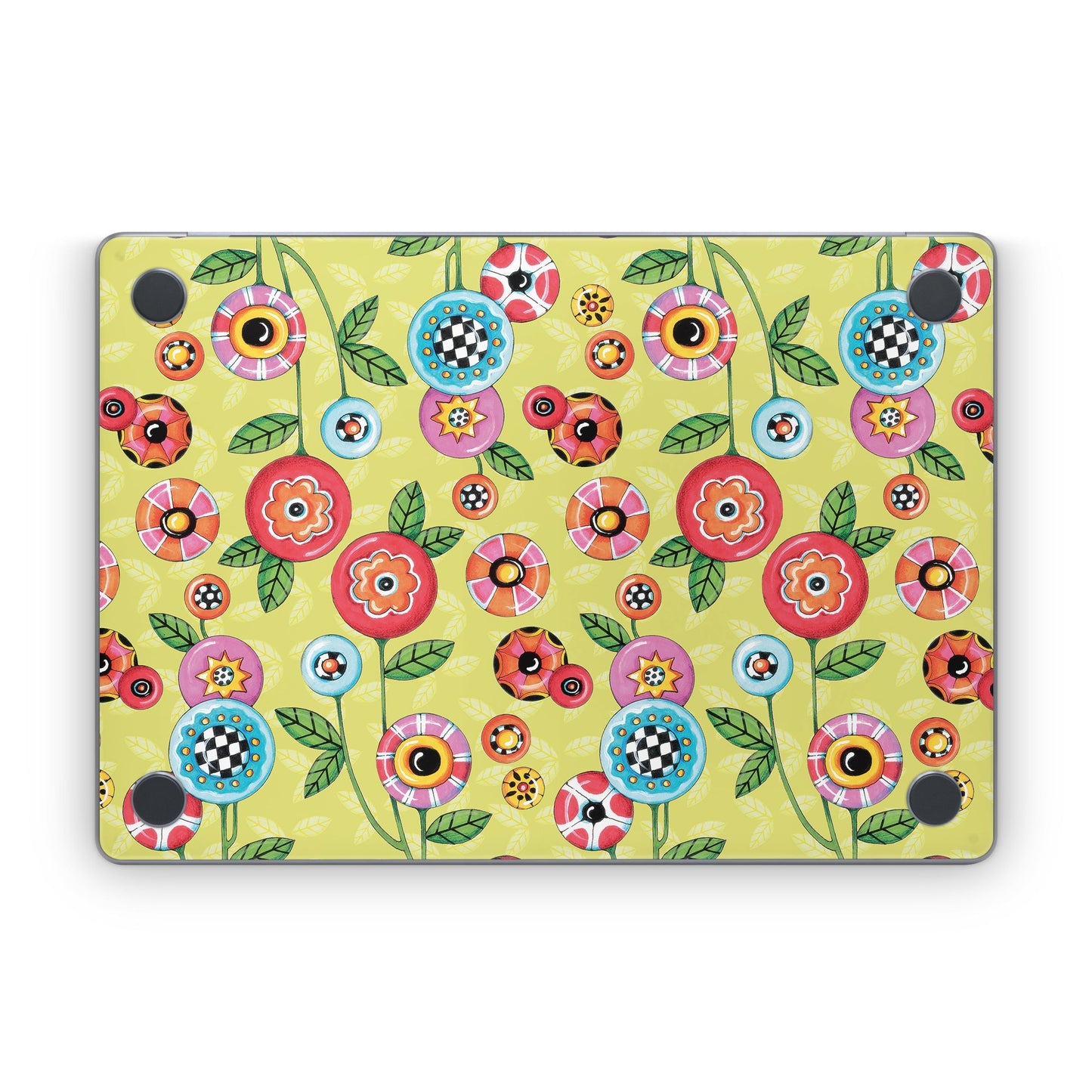 Button Flowers - Apple MacBook Skin