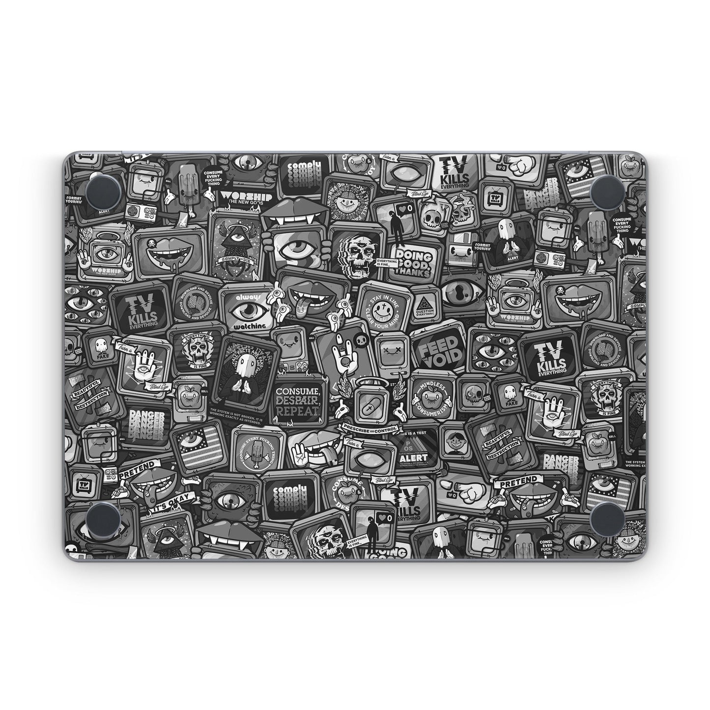 Distraction Tactic B&W - Apple MacBook Skin