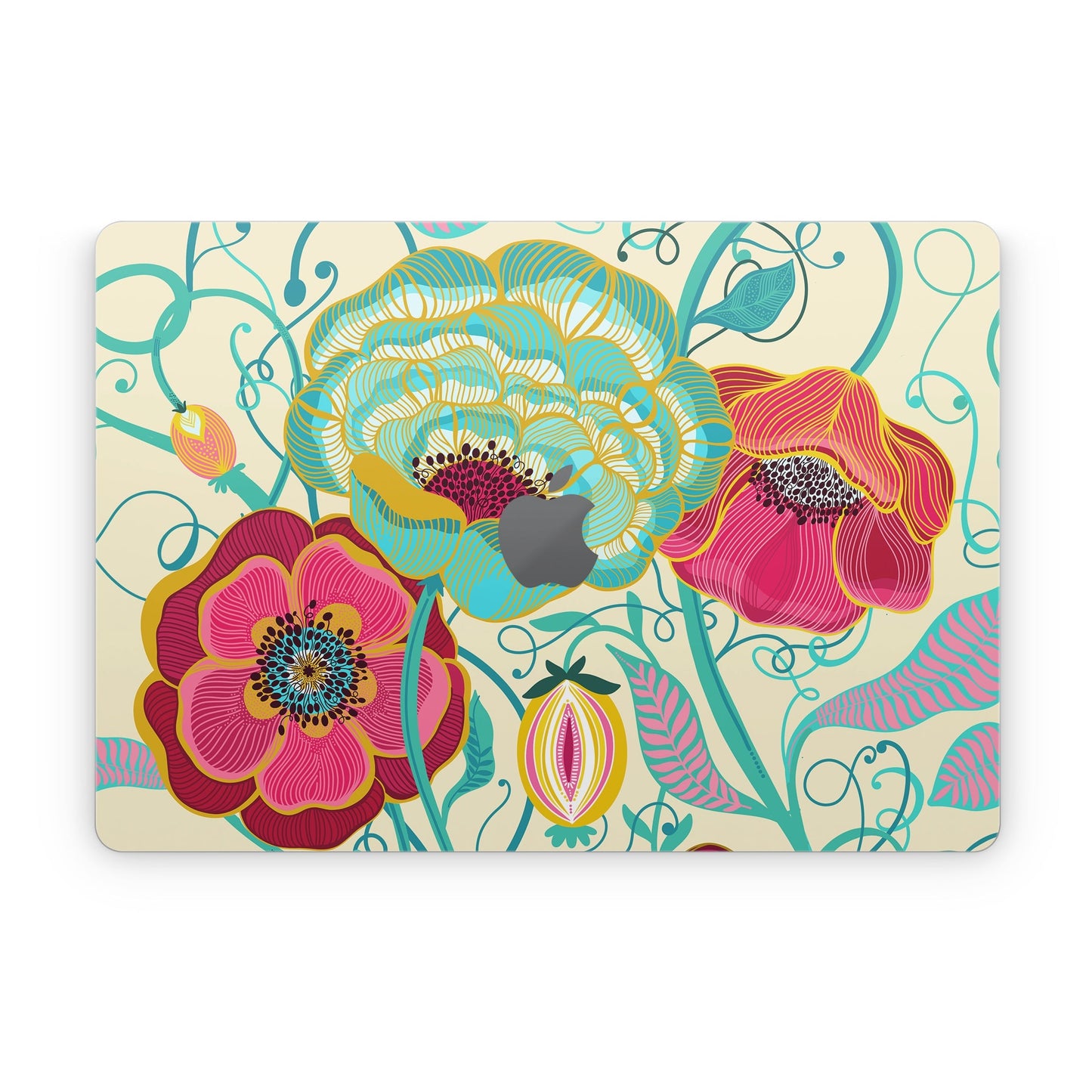 Golden Flowers - Apple MacBook Skin