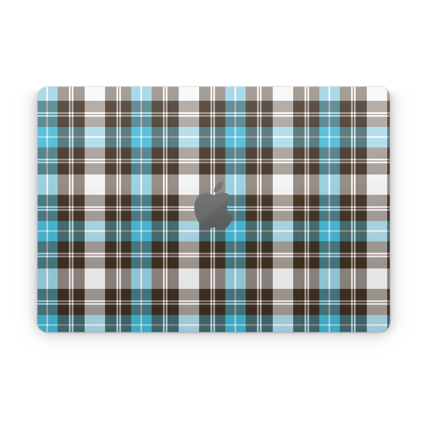 Turquoise Plaid - Apple MacBook Skin
