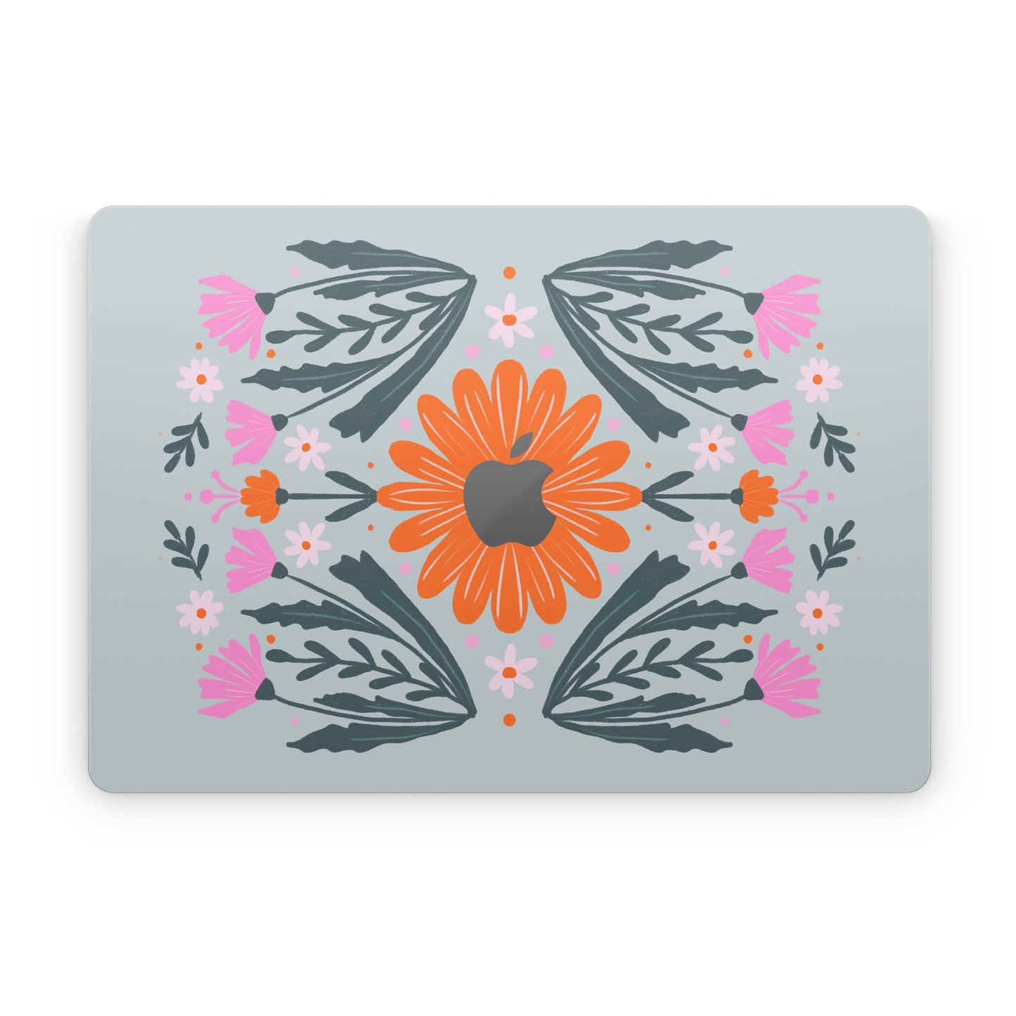 Pink and Orange Flowers - Apple MacBook Skin