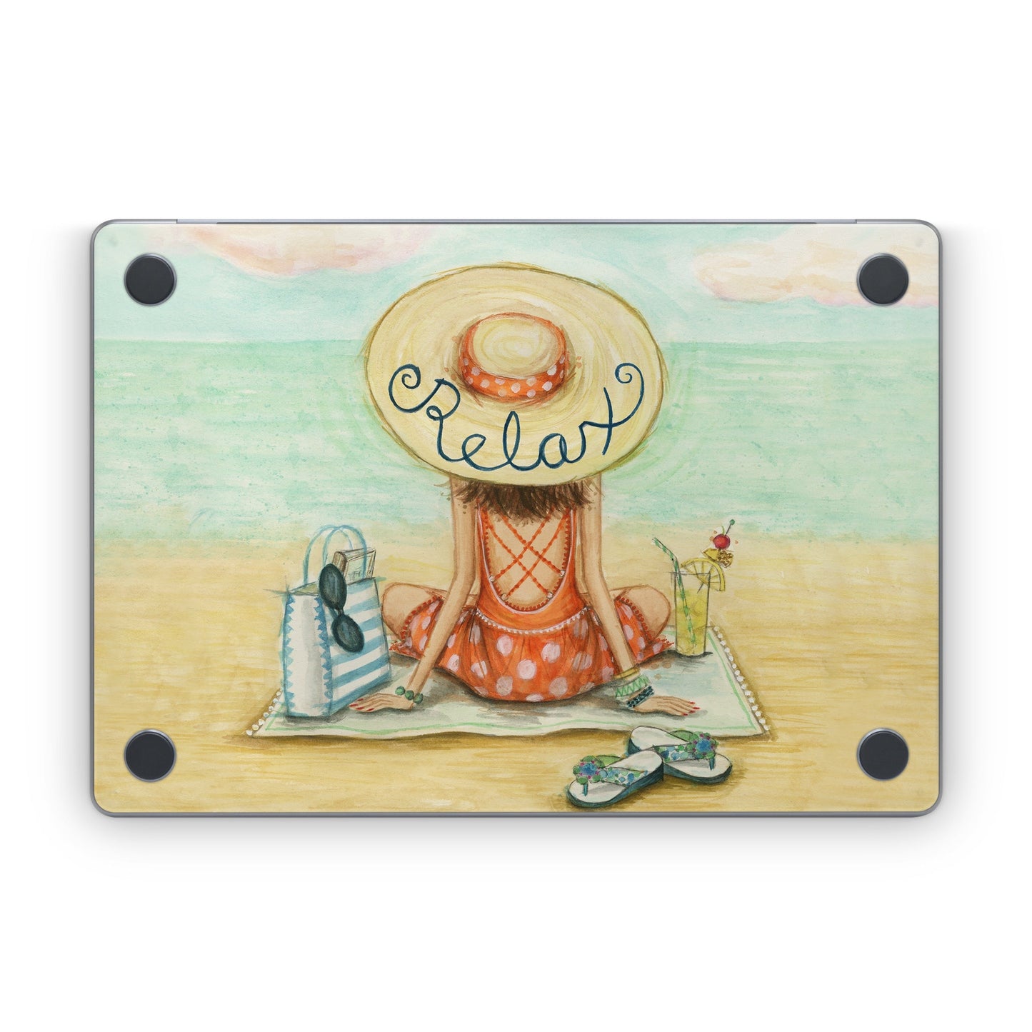 Relaxing on Beach - Apple MacBook Skin