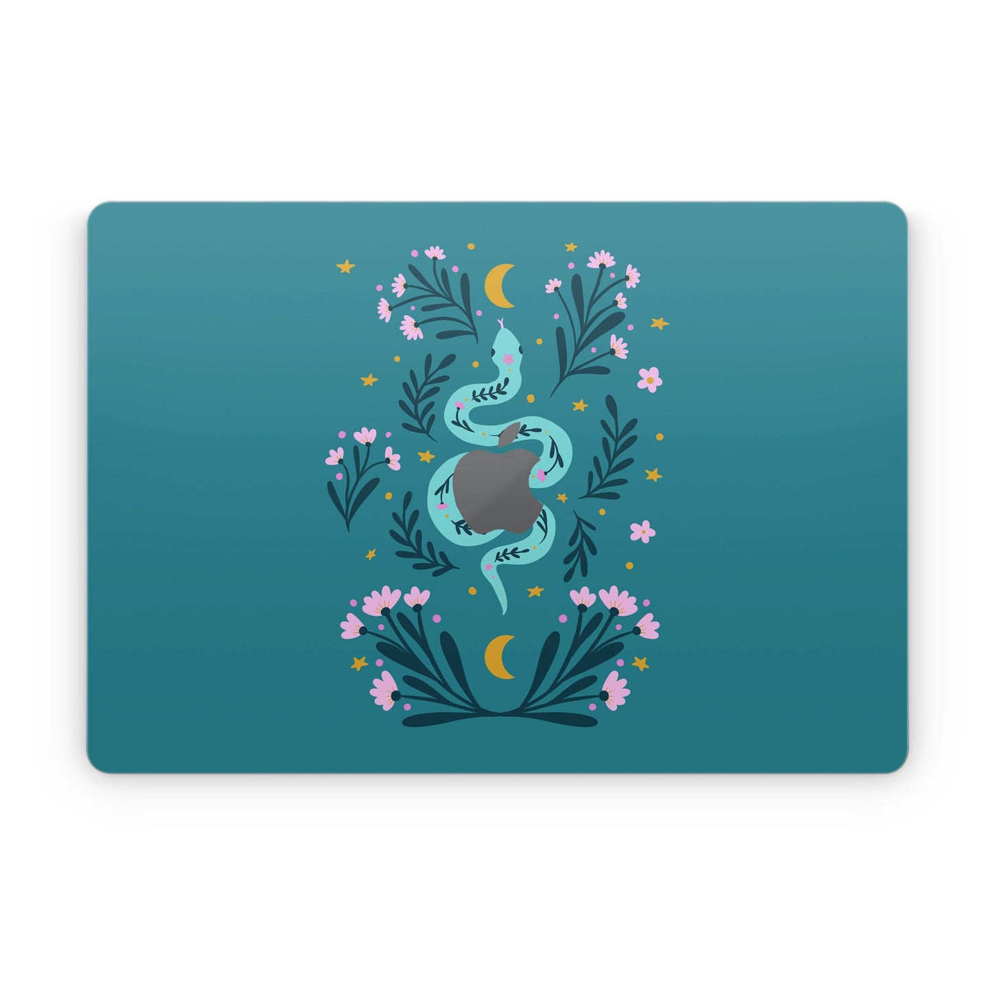 Snake and Flowers - Apple MacBook Skin